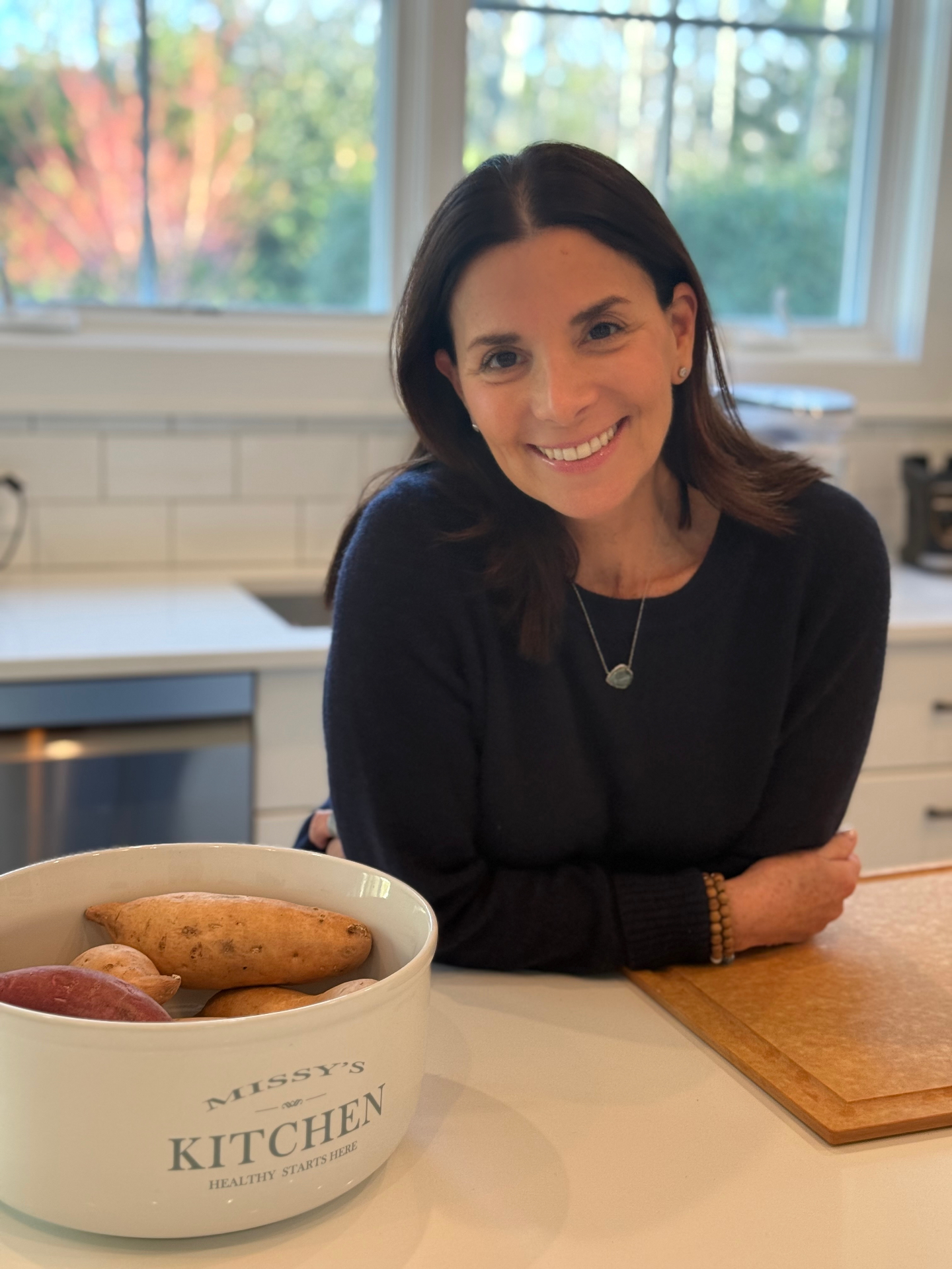 Missy Chase Lapine in her kitchen